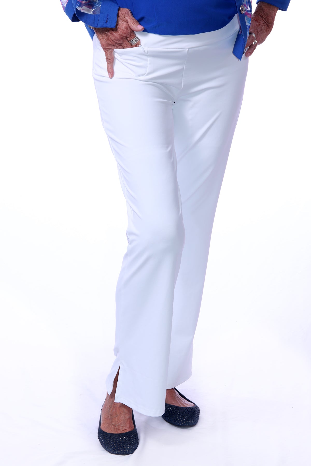 001- LuLu B White Zip Pocket Pant