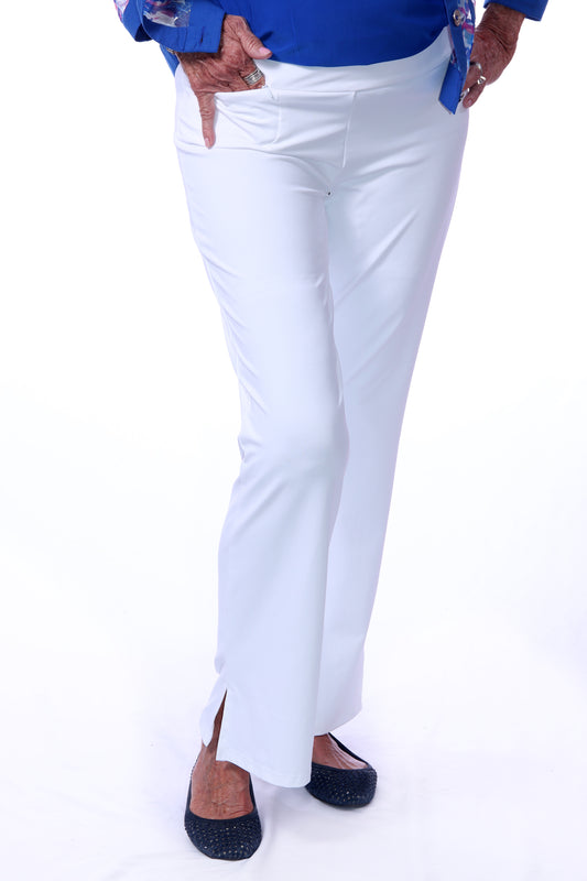 001- LuLu B White Zip Pocket Pant