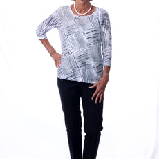 041- Tango Mango Black Jegging Stretch Capri