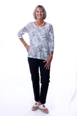 041- Tango Mango Black Jegging Stretch Capri