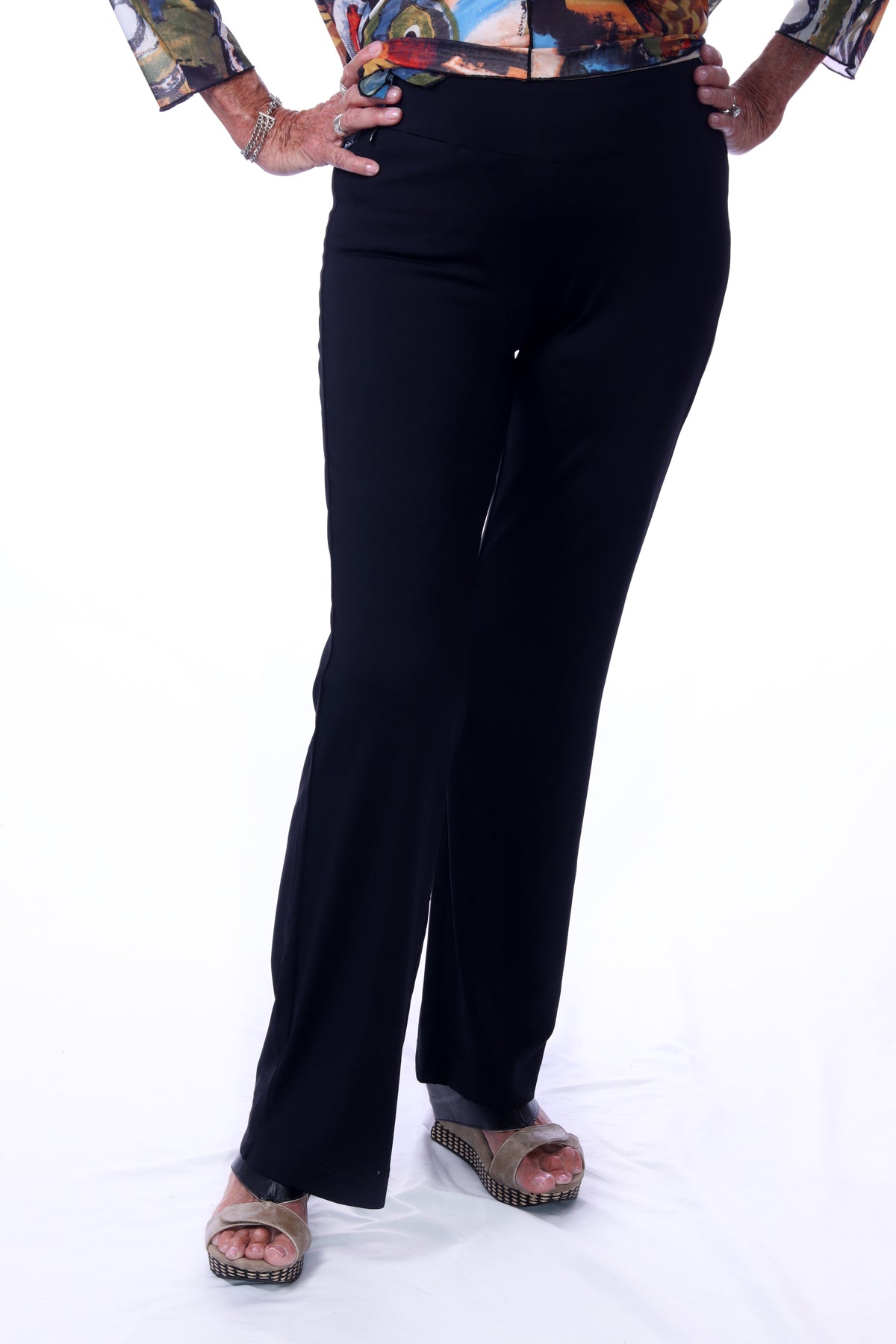 001- LuLu B Black Palazzo Wide Leg Pant