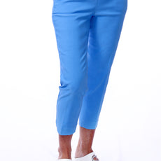 001- LuLu B Bright Periwinkle Stretch 2 Pocket Ankle Pant