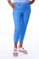 001- LuLu B Bright Periwinkle Stretch 2 Pocket Ankle Pant