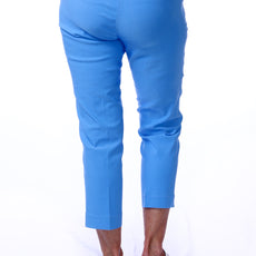 001- LuLu B Bright Periwinkle Stretch 2 Pocket Ankle Pant