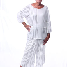 015- Dairi Natural Stripe with Side Buttons Pants