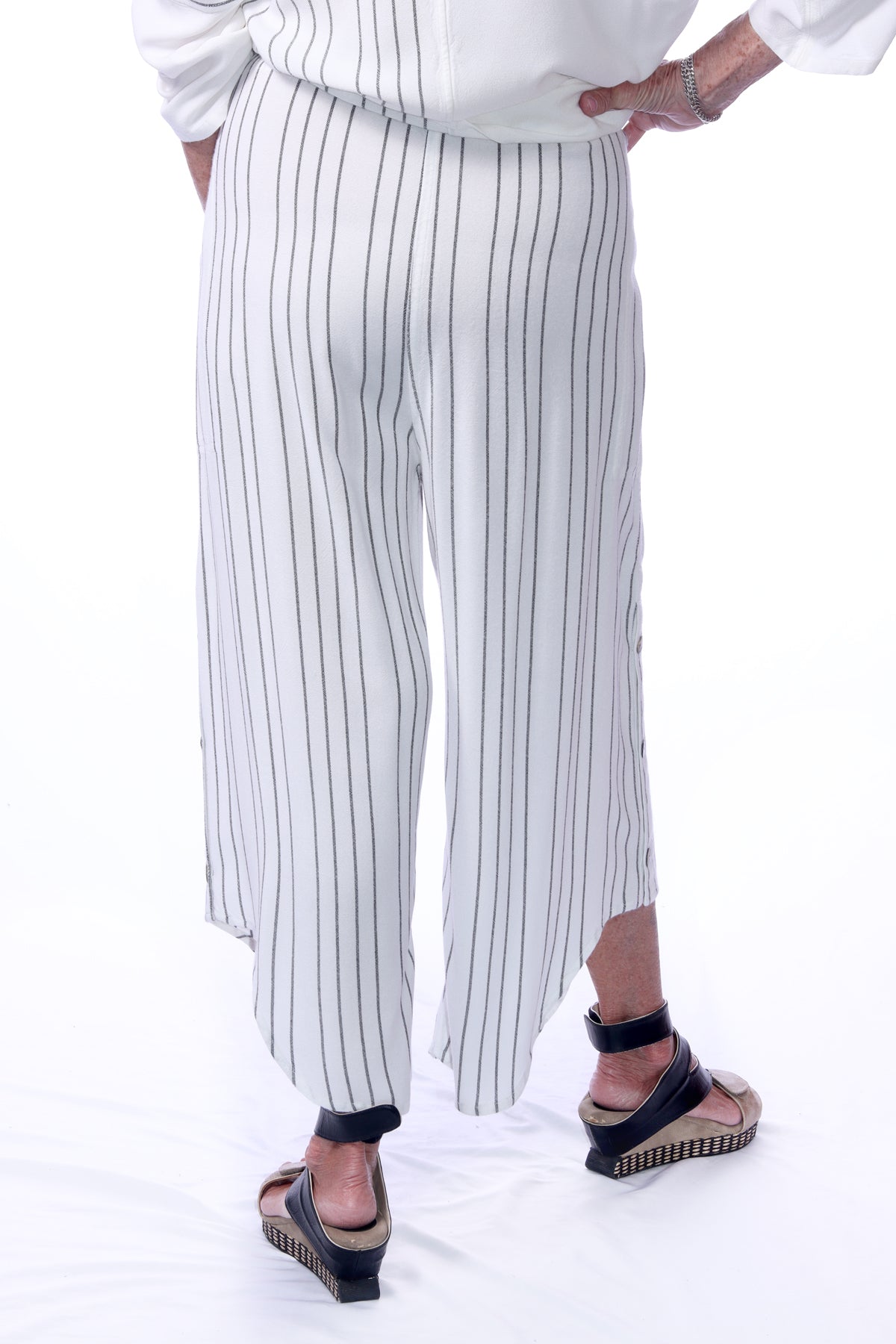 015- Dairi Natural Stripe with Side Buttons Pants