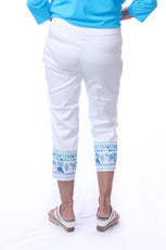 001- LuLu B White Embroidered Ankle Pant