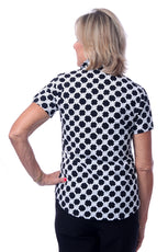001- LuLu B Black and White Knot Golf Top