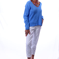 001- LuLu B Lightweight Sweater- Bright Periwinkle