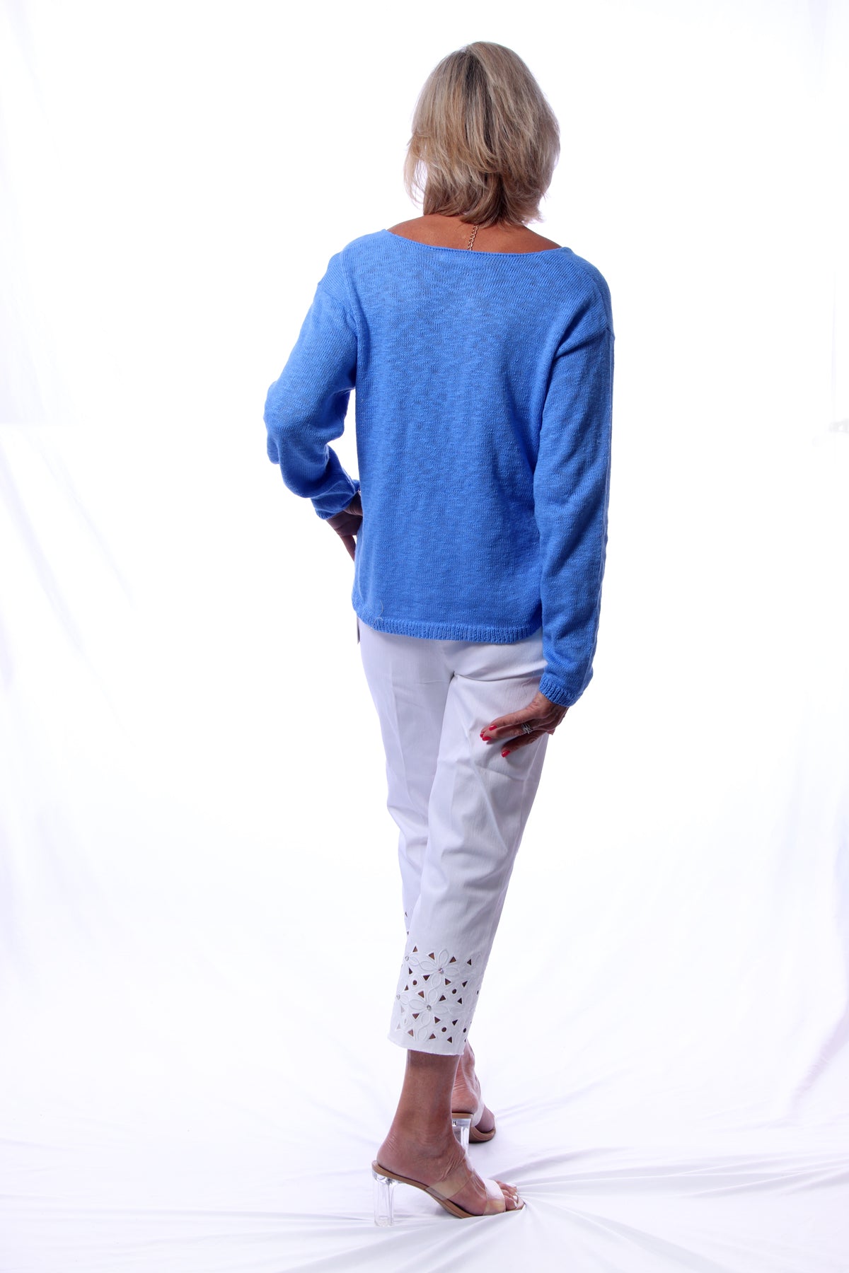 001- LuLu B Lightweight Sweater- Bright Periwinkle