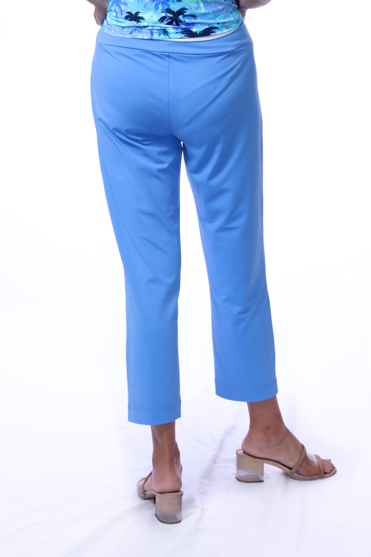 001- LuLu B Bright Periwinkle Zip Pocket Ankle Pant