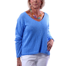 001- LuLu B Lightweight Sweater- Bright Periwinkle