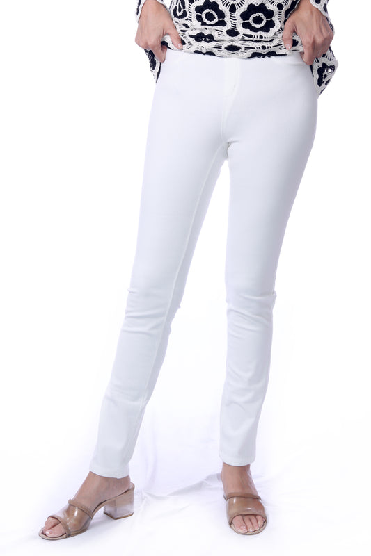 071- Impulse Ivory Stretch Slim Jeans