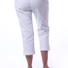 001- LuLu B Pull On Stretch Capri- White