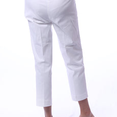 001- LuLu B White Stretch 2 Pocket Capri