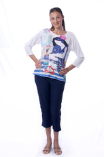 025- ET Lois Sitting Lady Knit Top