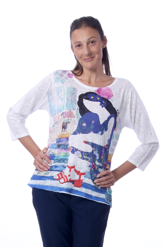 025- ET Lois Sitting Lady Knit Top