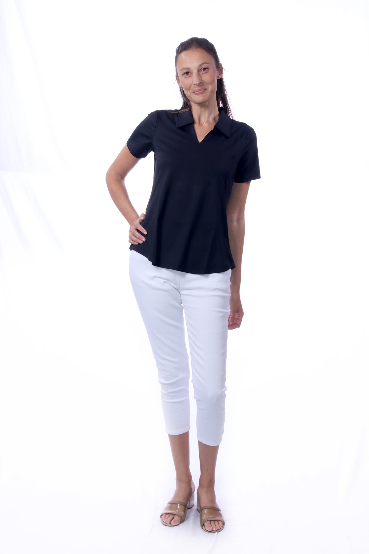 001- LuLu B Black Golf Top