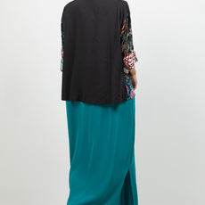 034- Sterling Styles Black and Floral Embroidered Jacket