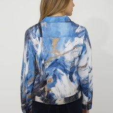 037- Vecceli Blue and Black Stretch Jacket