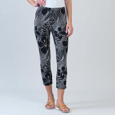002- Clara Sun Woo Black and White Flower Capris
