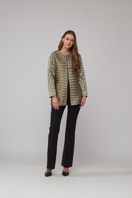 027- Weavz Gold Woven Ribbon Jacket