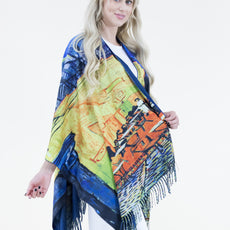 038- Very Moda Cafe on the Terrace Ruana Wrap Kimono