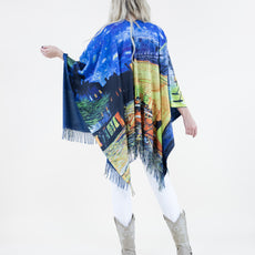 038- Very Moda Cafe on the Terrace Ruana Wrap Kimono