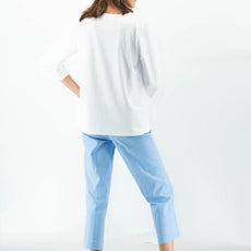 001- LuLu B Periwinkle Stretch Ankle Pant