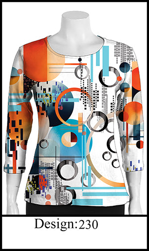 045- Katharina Marie Geometric Multi Color Tunic