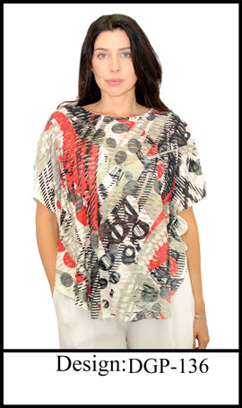 045- Katharina Marie Grey with Black and Red Waffle Top