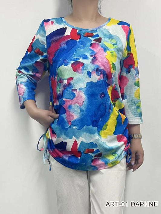 007- Creation Bright Colors Water Color Top