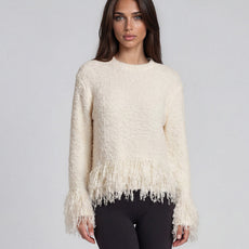 060- Adore Ivory Fringed Sweater