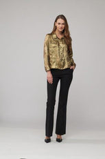 027- Weavz Silver Lame Bomber Jacket