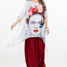 034- Sterling Styles Gray Frida Poncho