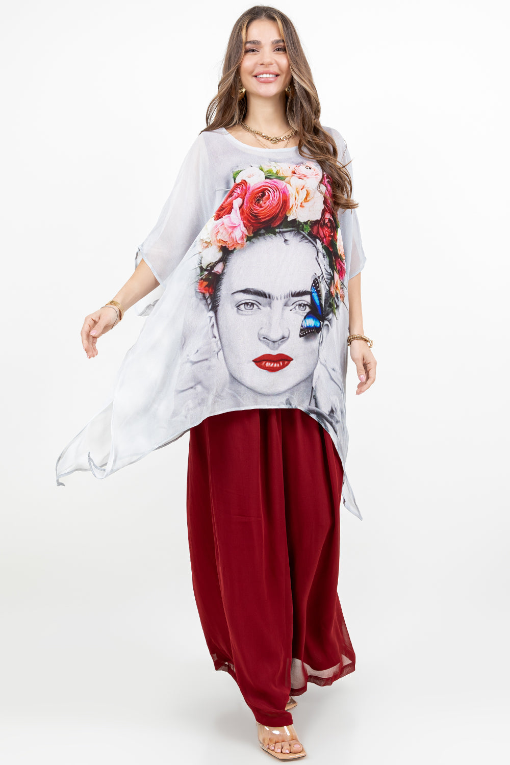 034- Sterling Styles Gray Frida Poncho