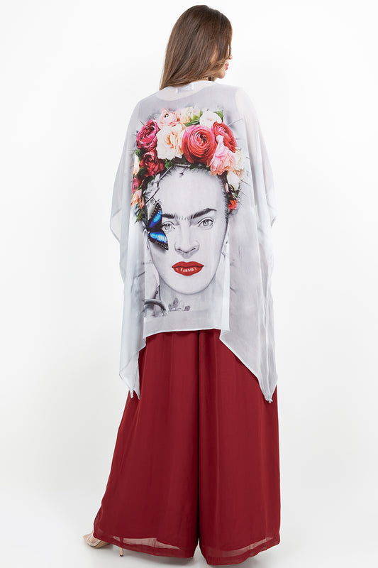 034- Sterling Styles Gray Frida Poncho
