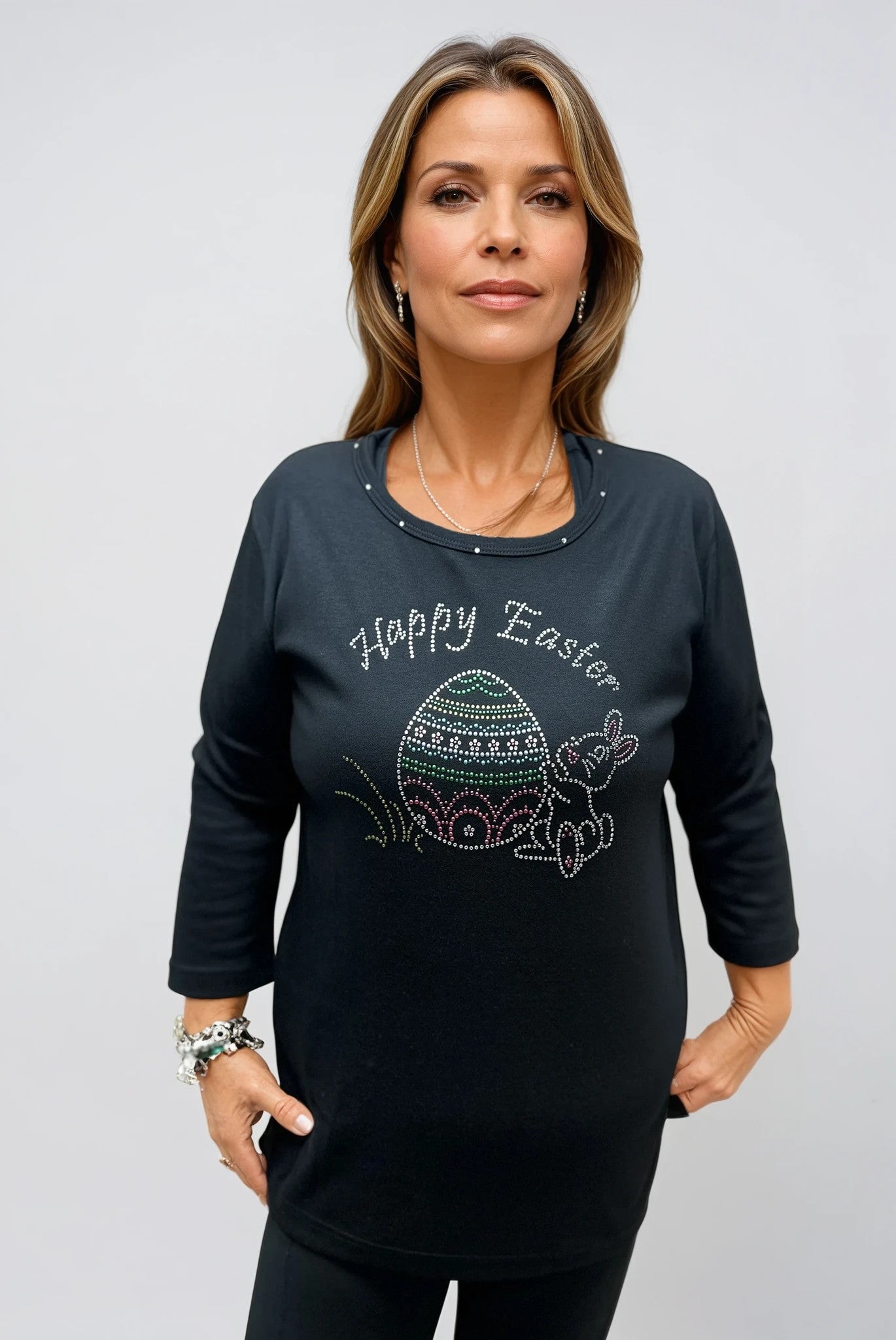 051- Marcel Fashions Happy Easter Crystal Top