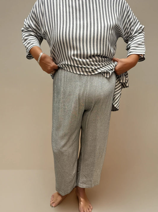 015- Dairi Silver Tapered Leg Pocket Pants