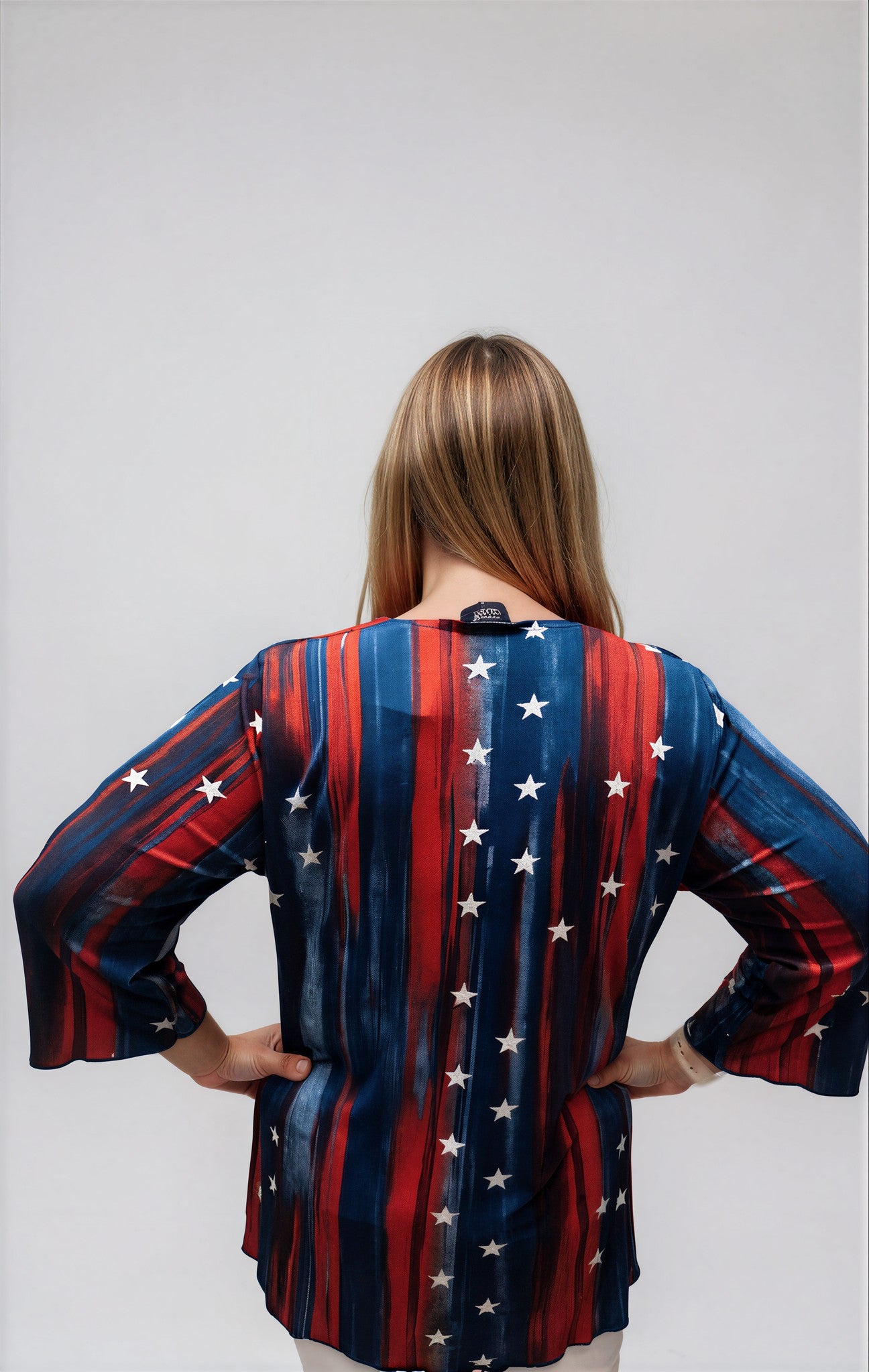 000- Atu Stars and Stripes 3/4 Sleeve Top