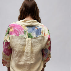 063- Bella Amore Yellow Floral Tie Front Top