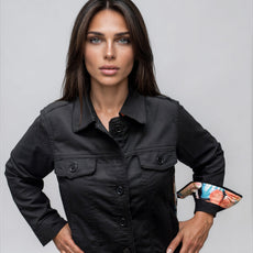 041- Tango Mango Black Linen and Tropical Jacket