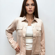 069- Zac & Rachel Pink Suede Short Jacket