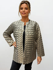 027- Weavz Gold Woven Ribbon Jacket
