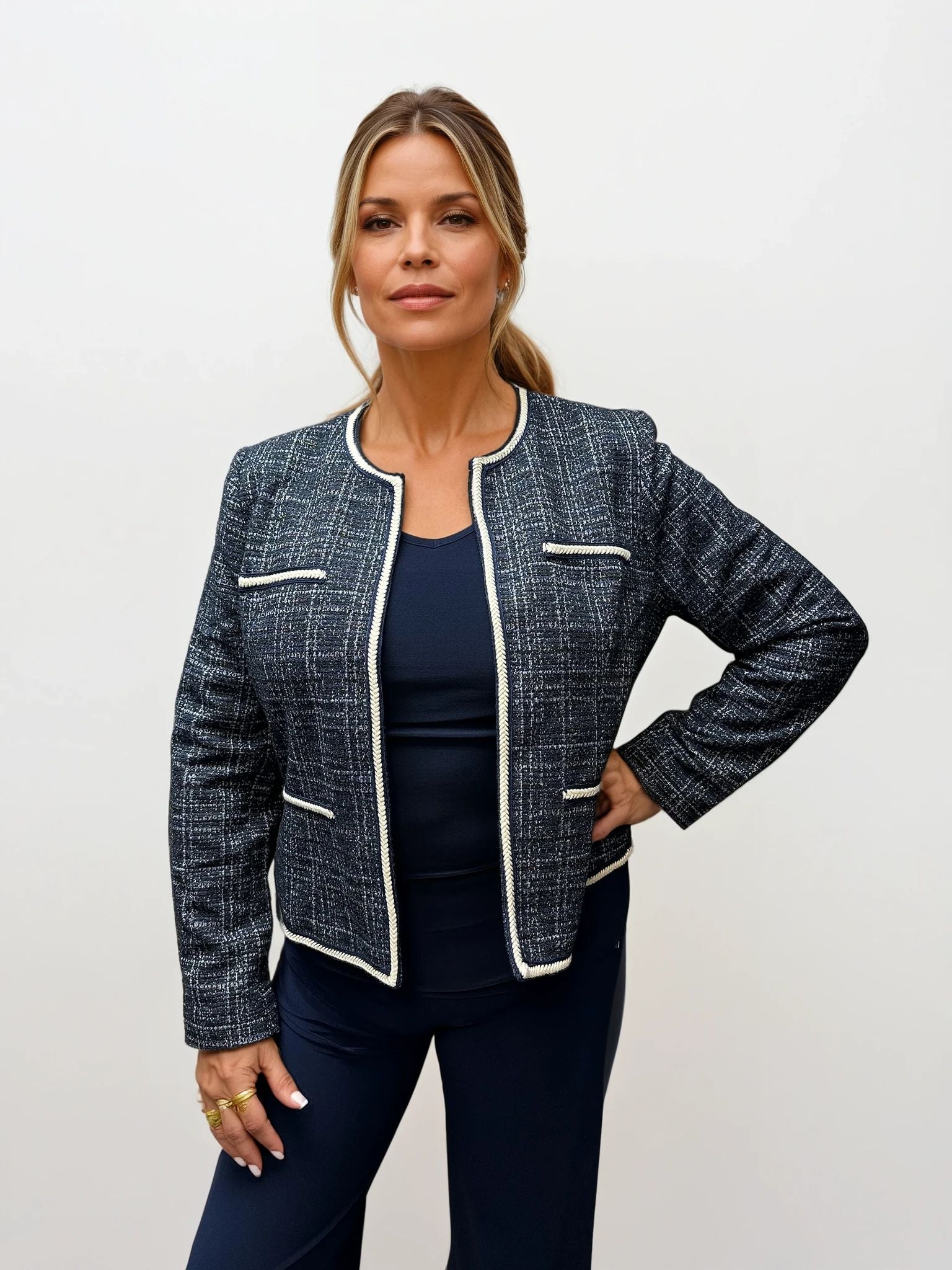 028- Nanette Lepore Dark Navy Short Jacket