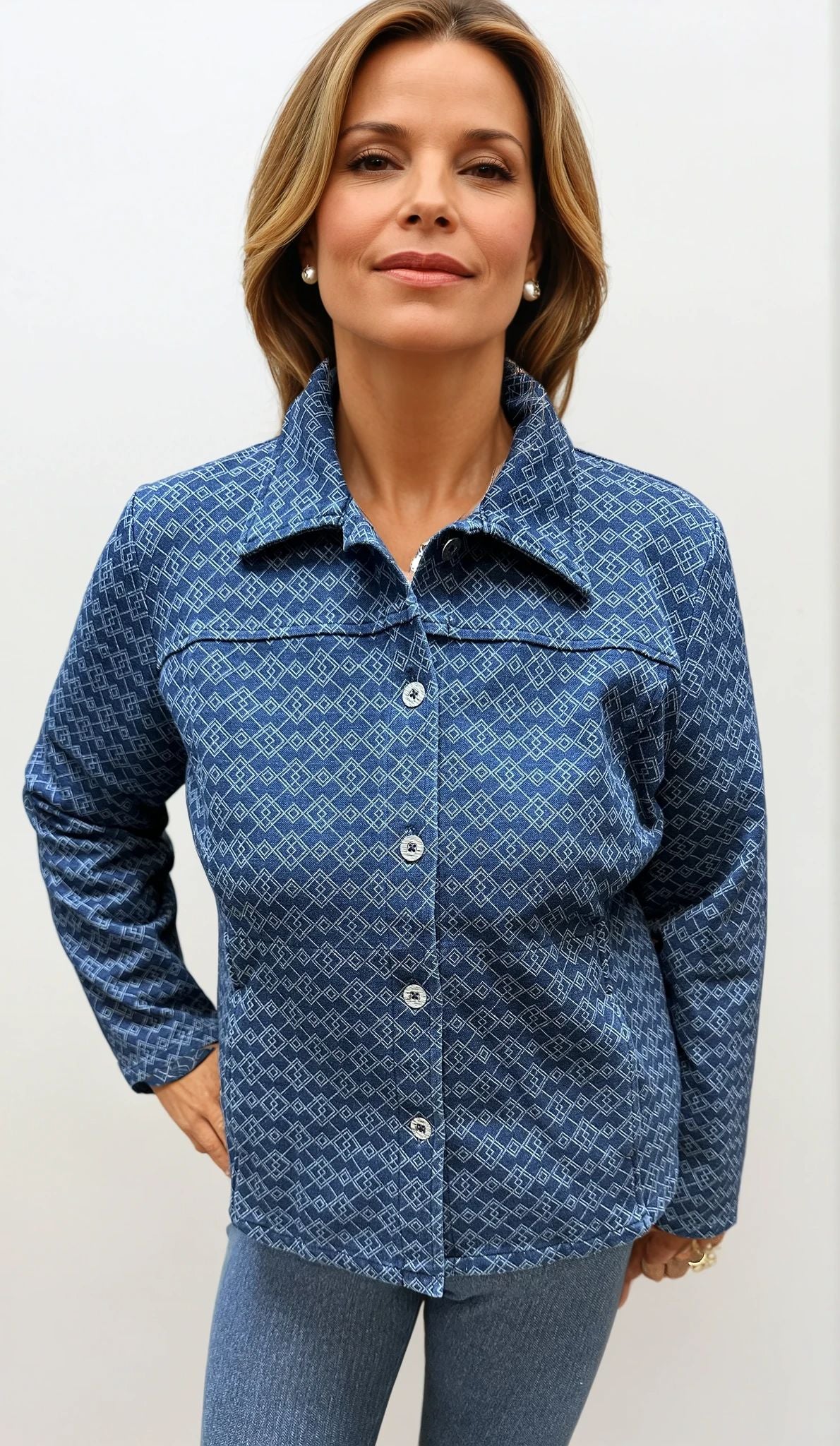 026- Focus JJ Denim Print Jacket