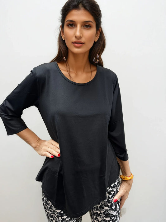 001- LuLu B Black with White Cocktail Print Pants