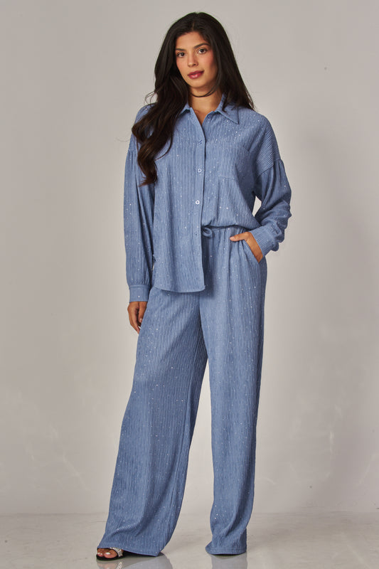 066- Love Poem Sparkle 2 Piece Set- London Blue