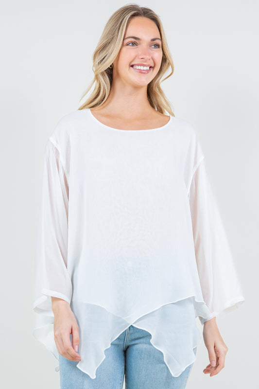 034- Sterling Styles Ivory Layered Top