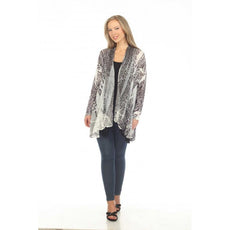 008- Kamana Black and White Mesh Kimono